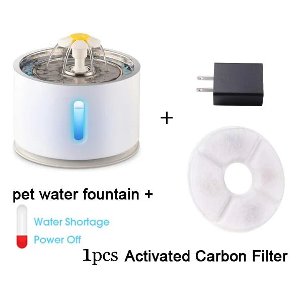 2.4L Automatic Cat Water Fountain Blue Light up level window