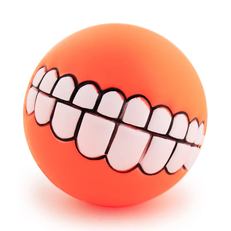 Pet Funny Teeth Squeaky Ball Toy