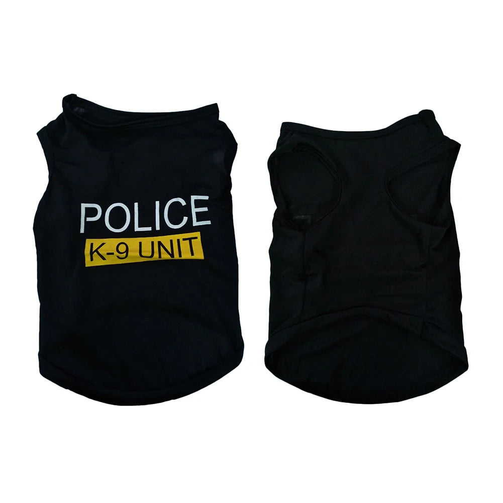 Pet Vest Police Clothes Polyester Soft Breathable Comfortable