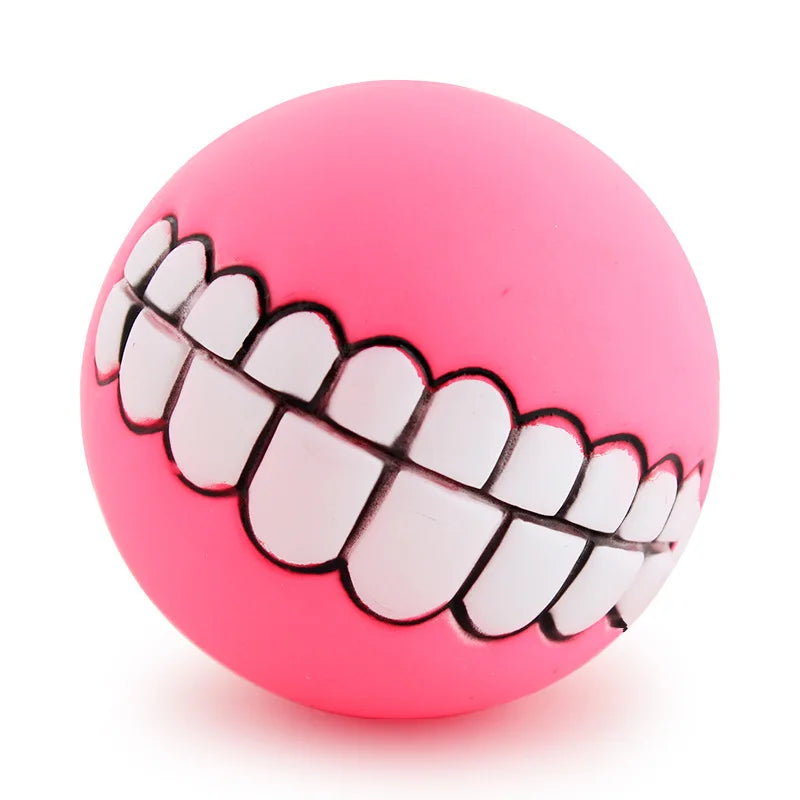 Pet Funny Teeth Squeaky Ball Toy