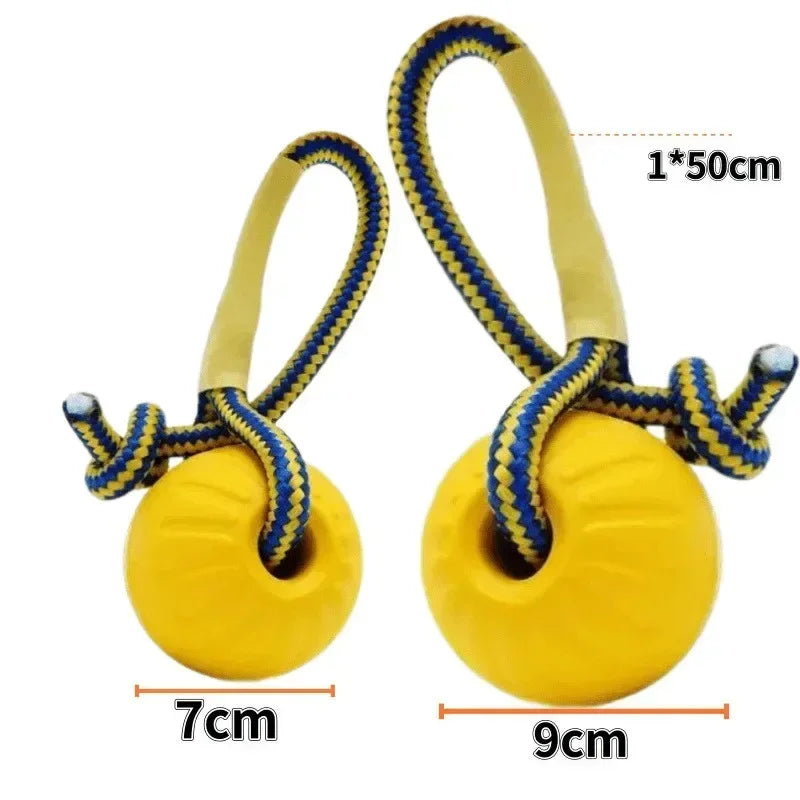 Reinforced Pet Bite Ball Ring with Rope Toy