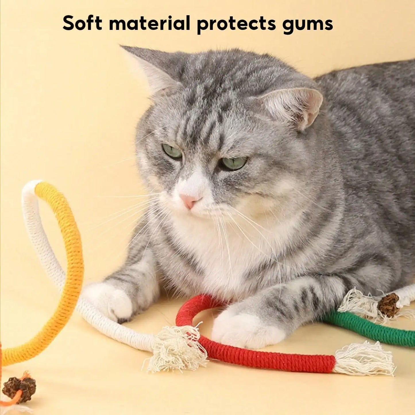 Cat Cotton Rope Chew Toy for Boredom Stimulating