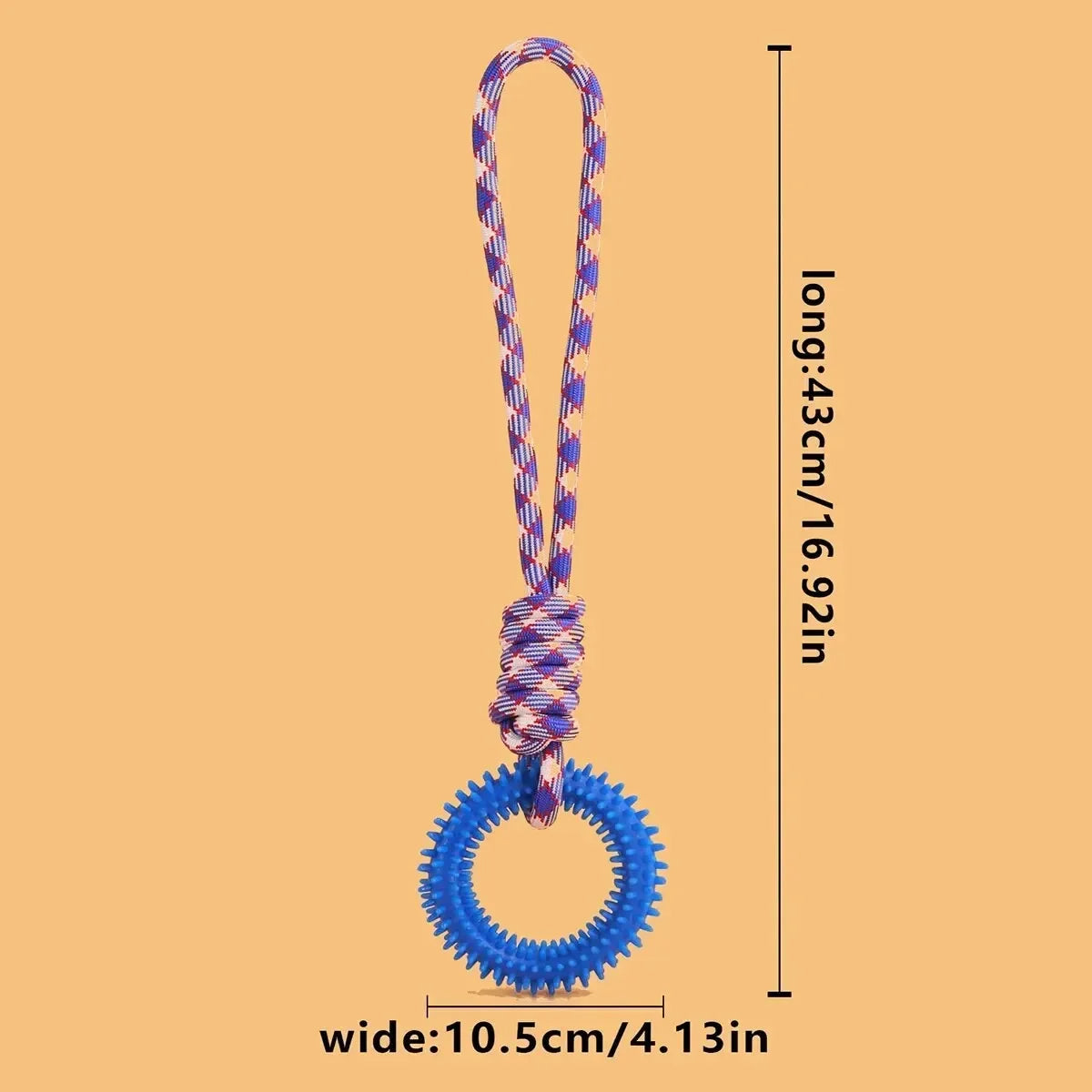 Interactive Pet Training Spiked Ring Rope Toy