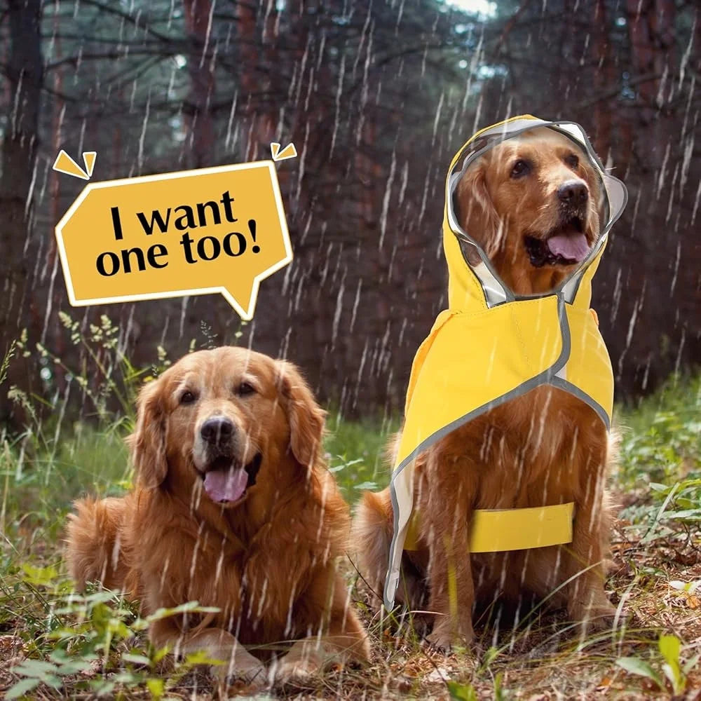 Waterproof Dog Travel Raincoat/Poncho with Hood