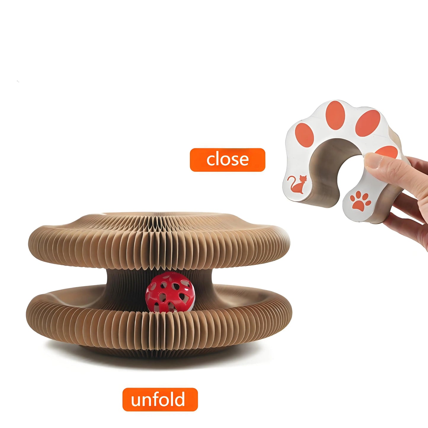 Cat Scratching Board with Bell Toy, Interactive Play & Stress Relief