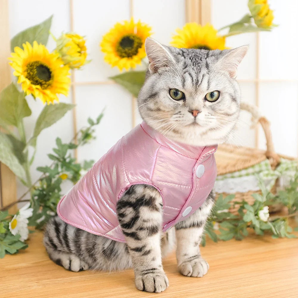 Cute Warm Winter Cat Dogs Vest Coat Waterproof Pet Clothing