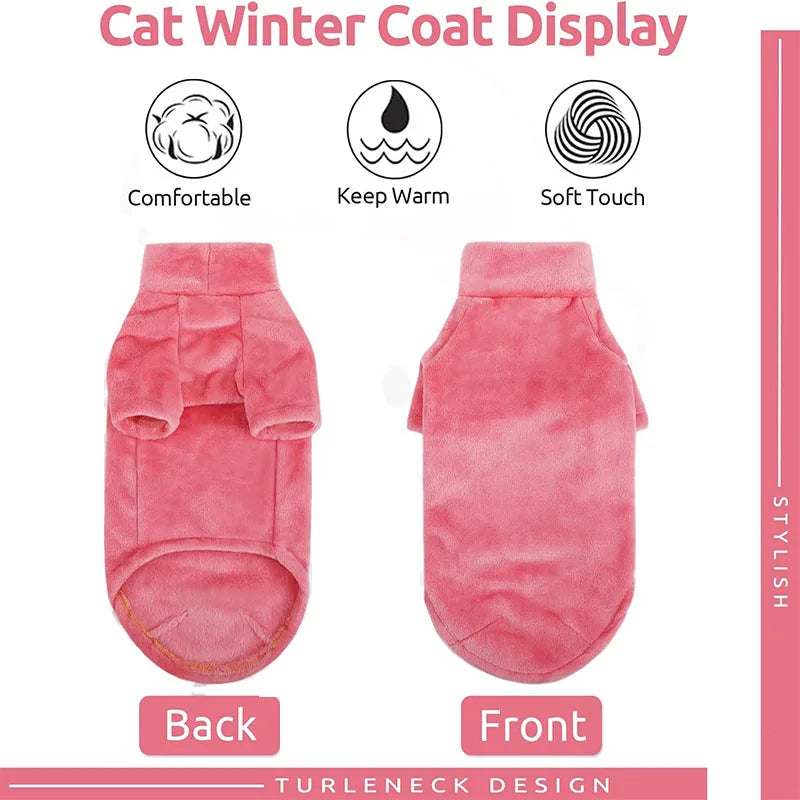 Sphynx Turtleneck Soft Pet Fluff Pullover Sweater Clothing