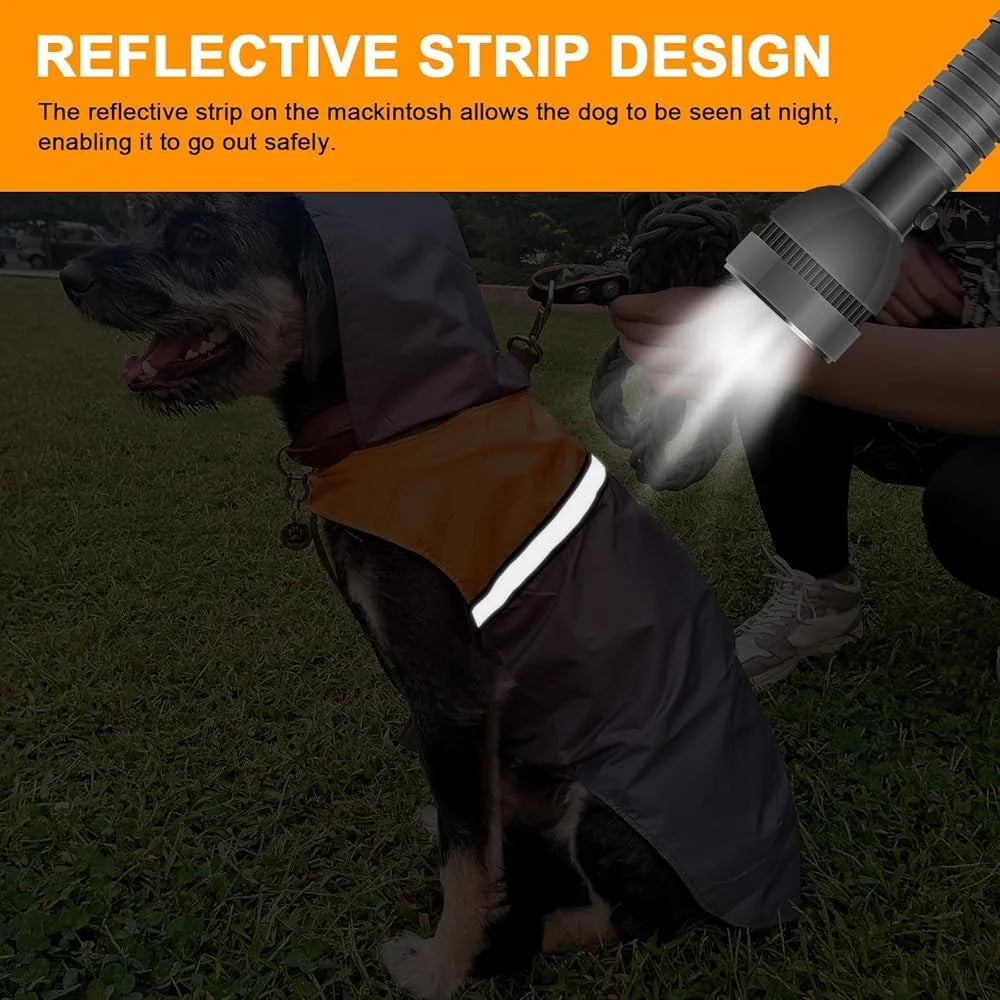 Breathable Reflective Hooded Dog Raincoat