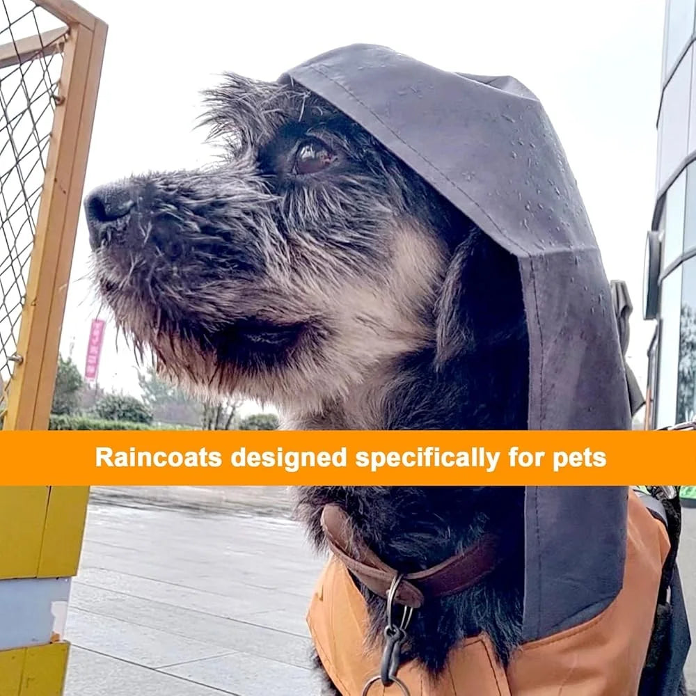 Breathable Reflective Hooded Dog Raincoat