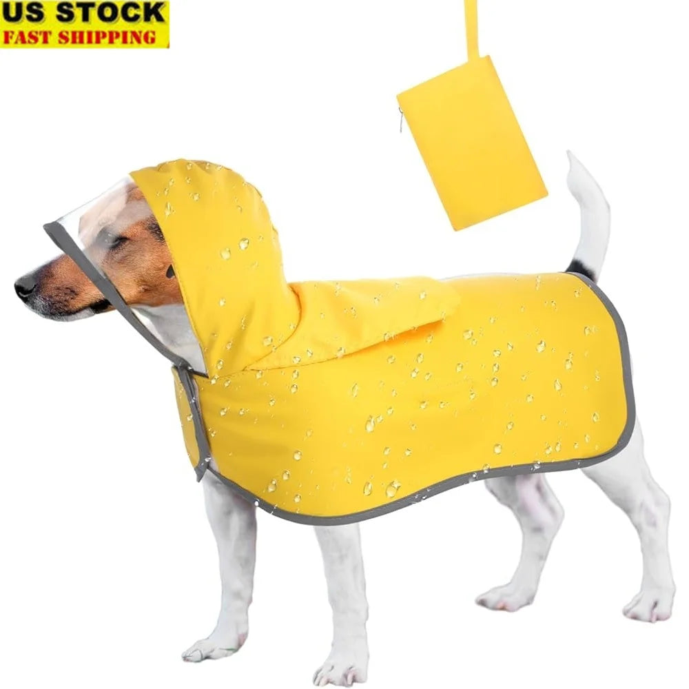 Waterproof Dog Travel Raincoat/Poncho with Hood