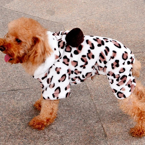 Pet Leopard Hoodie Jumpsuit