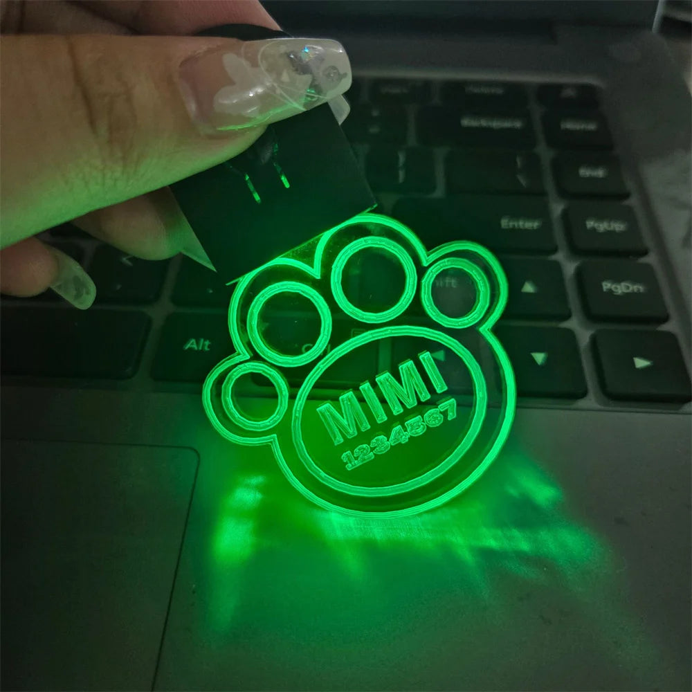 Custom/Engraved LED Light Dog Tag