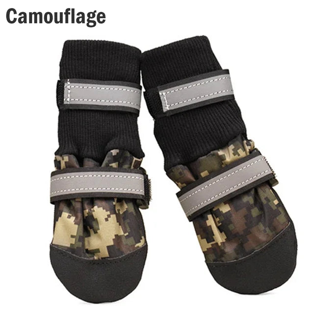 4pcs Outdoor Waterproof Pet Dog Paw Anti-Slip Boots/Shoes Protector