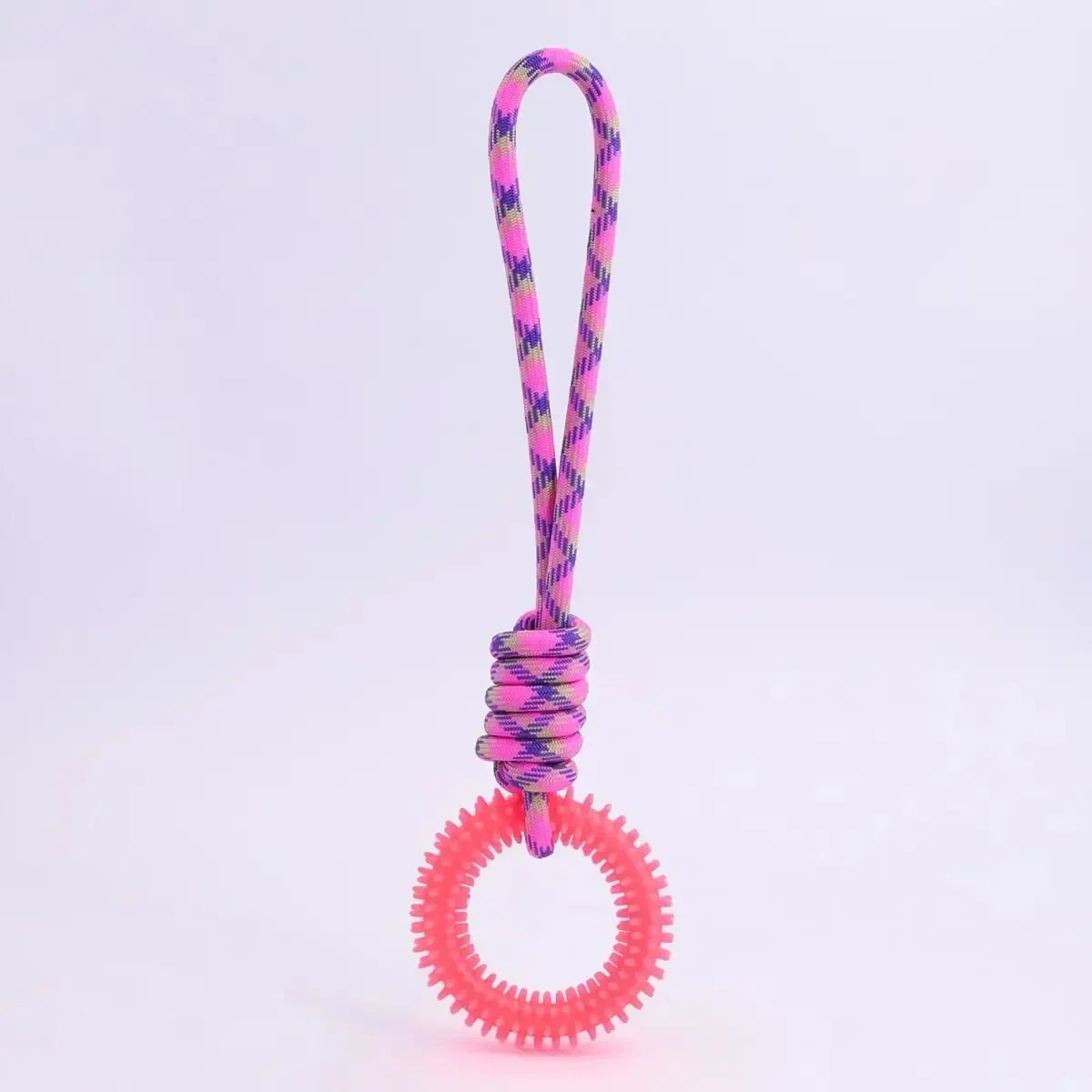 Interactive Pet Training Spiked Ring Rope Toy