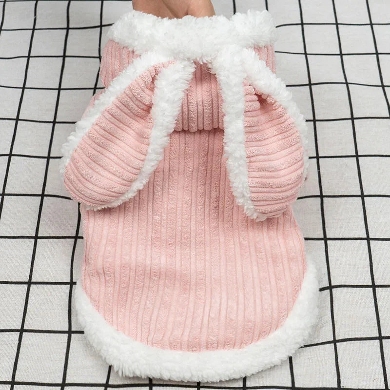 Warm Winter Pet Cute Bunny Ear Coat