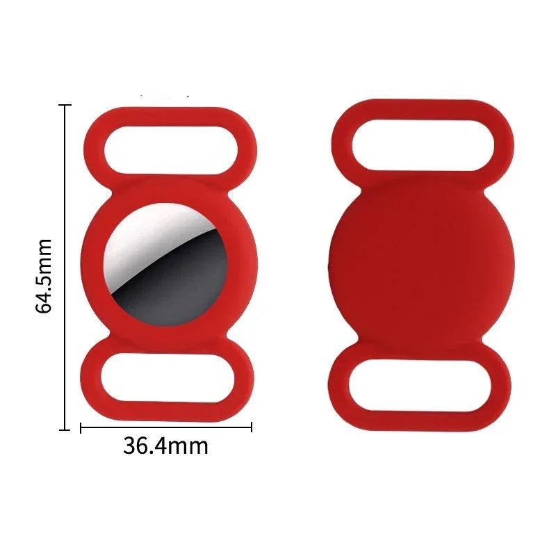 Silicone Airtags Pet Collar Protective Cover Strap Loop Holder