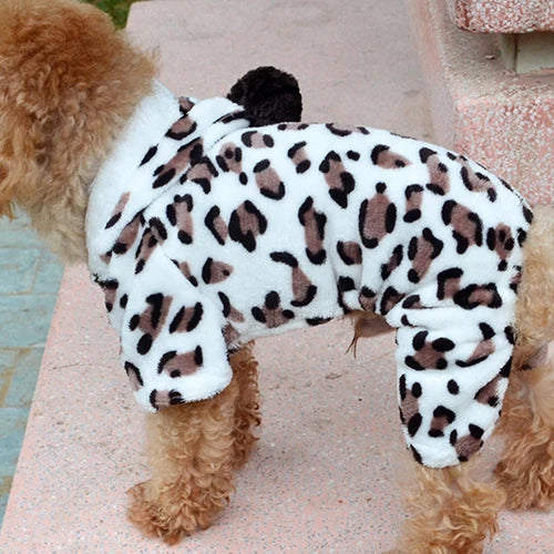 Pet Leopard Hoodie Jumpsuit