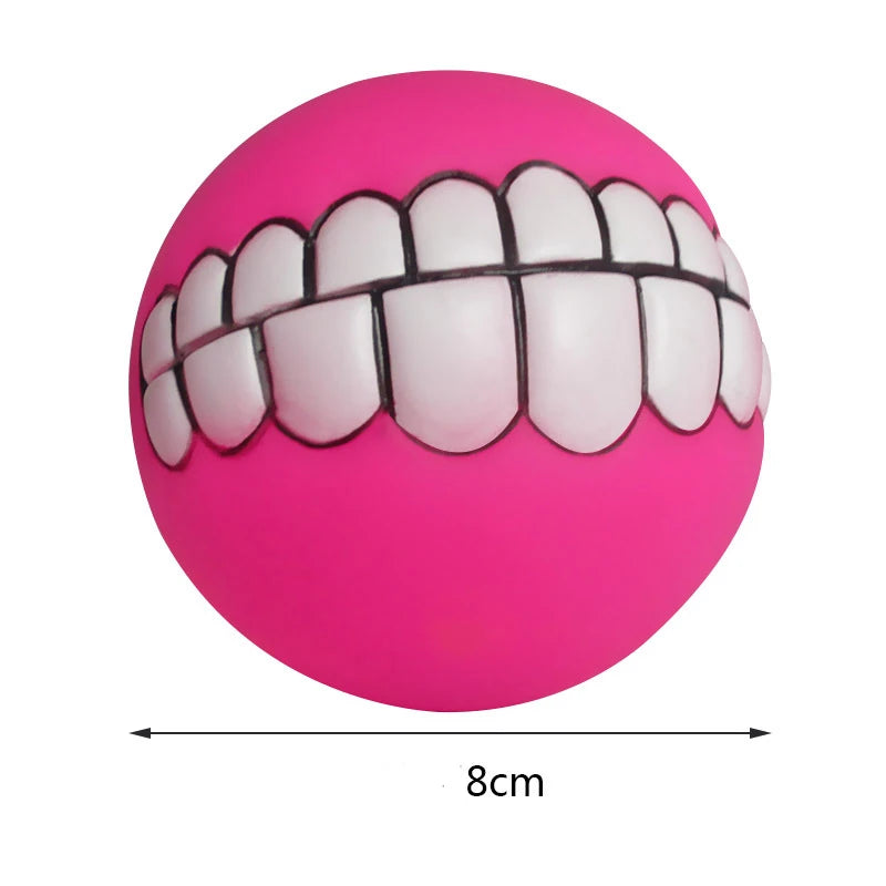 Pet Funny Teeth Squeaky Ball Toy