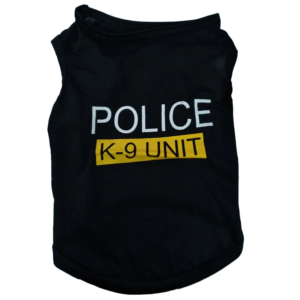Pet Vest Police Clothes Polyester Soft Breathable Comfortable