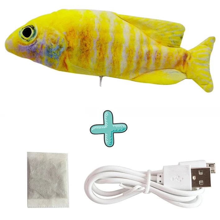 Cat Realistic Floppy Fish USB Charger Cat Toy