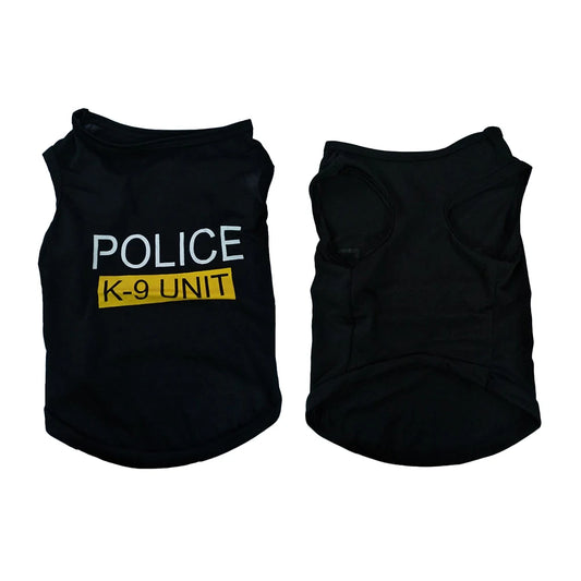 Pet Vest Police Clothes Polyester Soft Breathable Comfortable