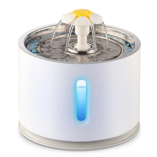 2.4L Automatic Cat Water Fountain Blue Light up level window