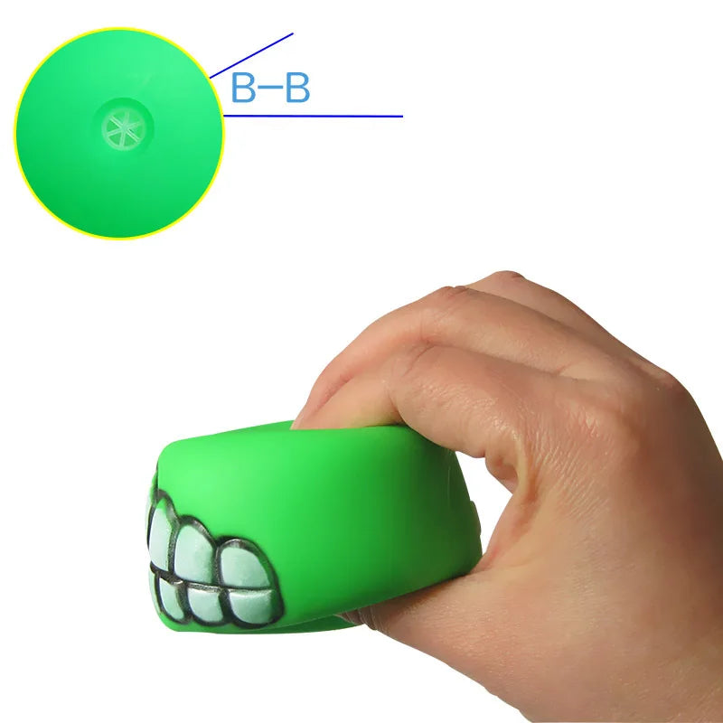 Pet Funny Teeth Squeaky Ball Toy