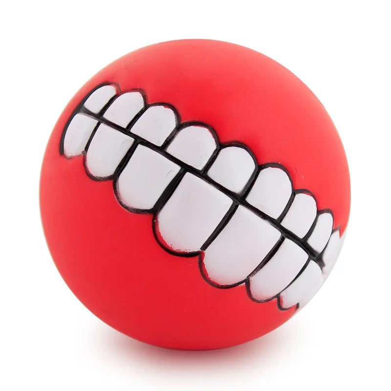 Pet Funny Teeth Squeaky Ball Toy