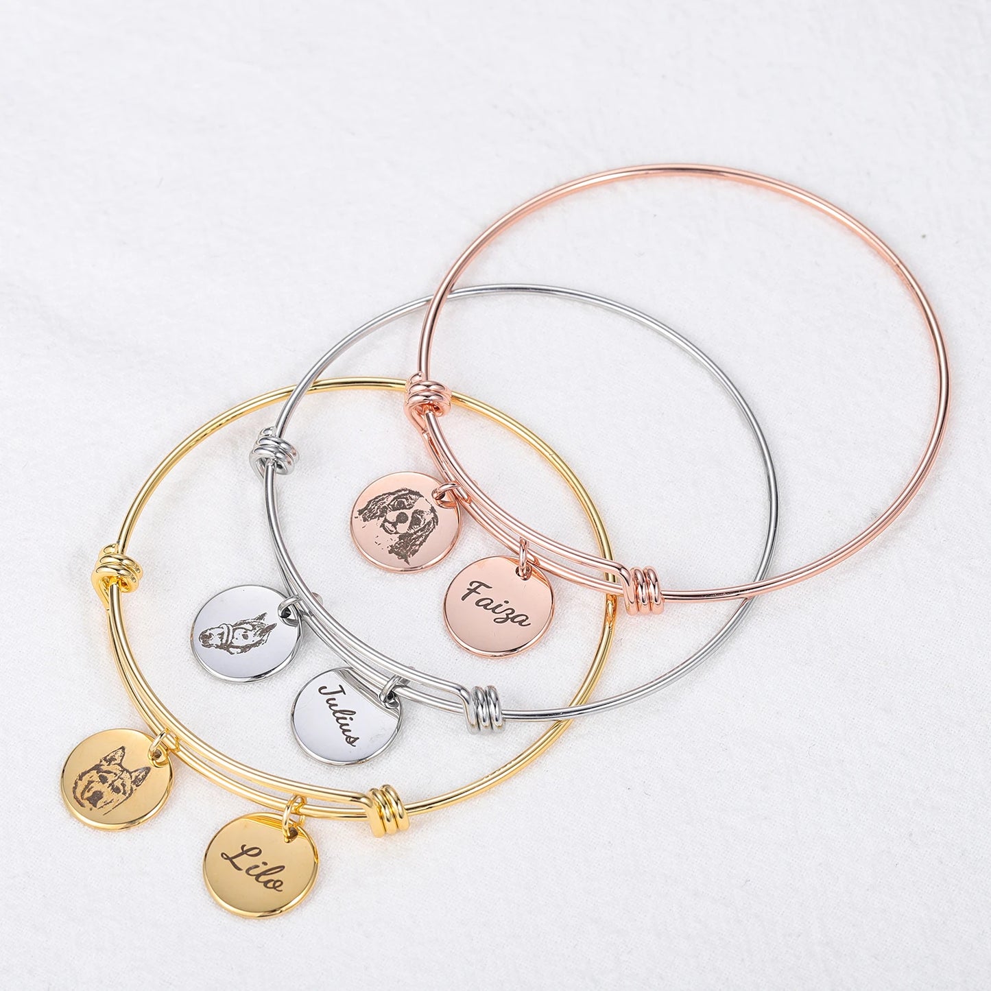 Personalized Pet Breed and name bracelet Charm