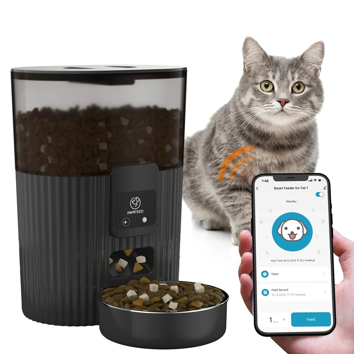 Automatic wifi remote Pet feeder