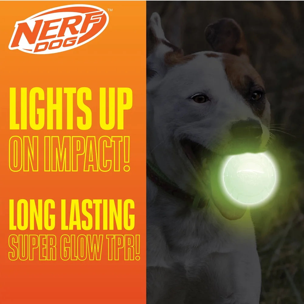 Interactive LED Light up Glow Pet Toy Ball Durable TPR Various Shapes and Sizes