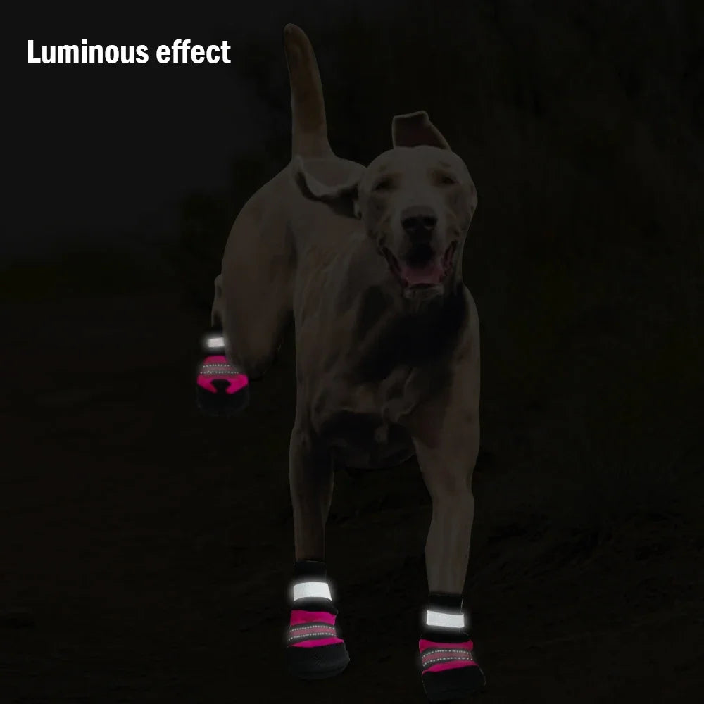 4pcs Outdoor Waterproof Pet Dog Paw Anti-Slip Boots/Shoes Protector