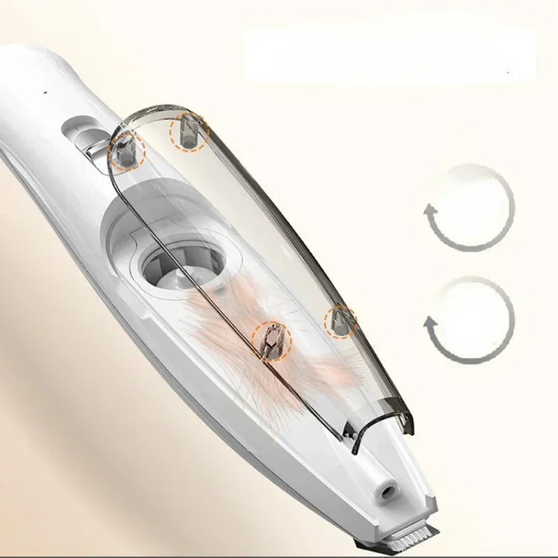Pet Electric Light Hair Suction, Trimmer Grooming Tool