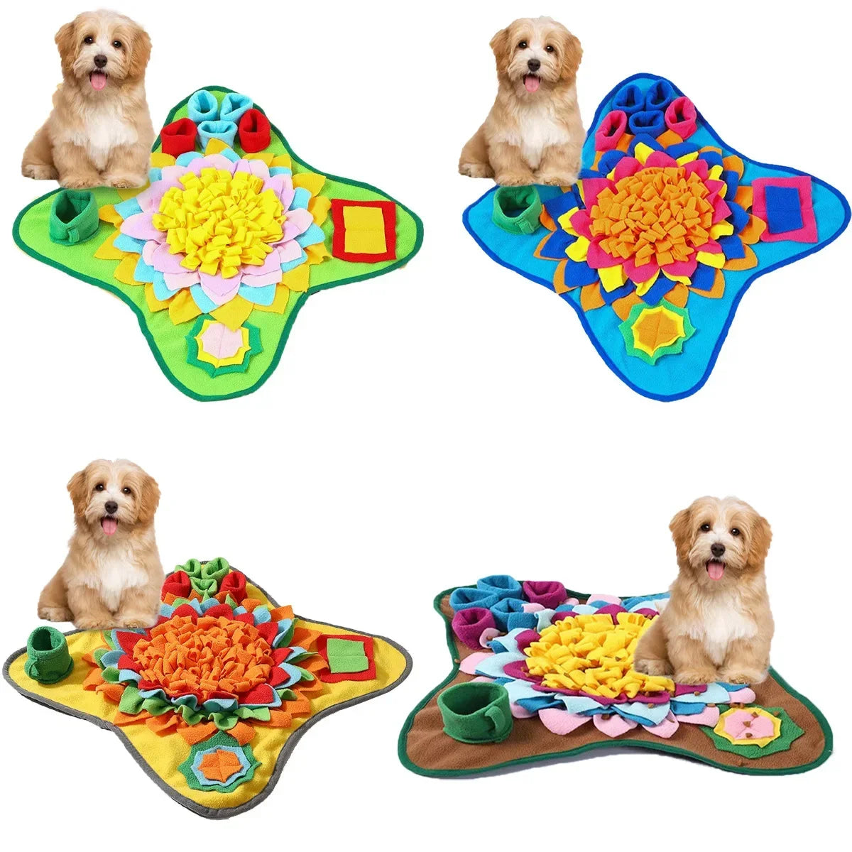 Pet Snuffle Mat Interactive Feed Puzzle, Encourages Natural Foraging Skills