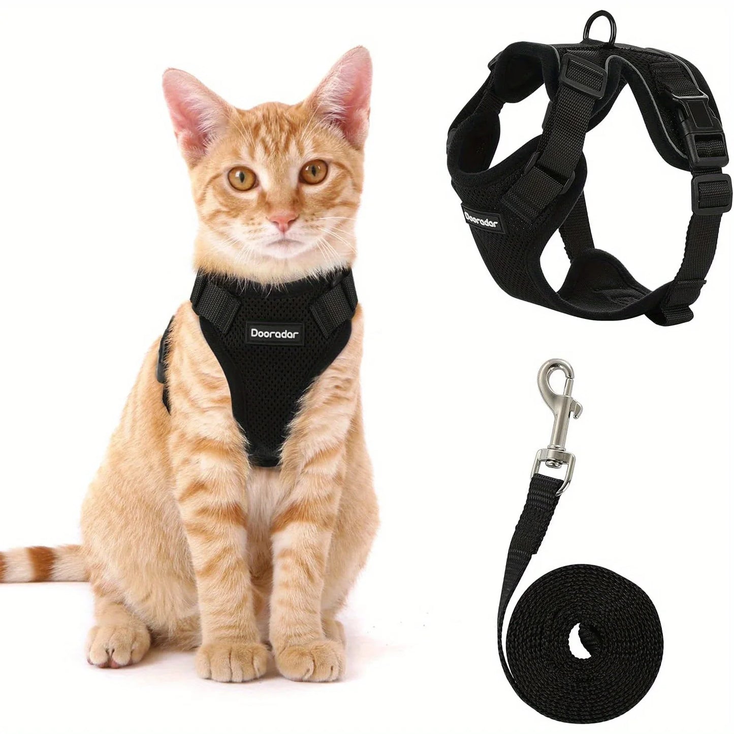 Cat 2 in 1 Non-Slip Adjustable Leash/Vest Set