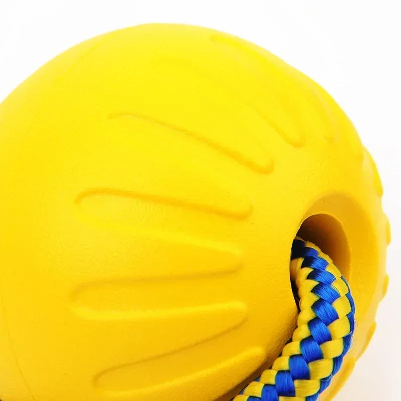 Reinforced Pet Bite Ball Ring with Rope Toy
