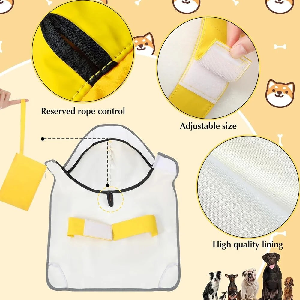 Waterproof Dog Travel Raincoat/Poncho with Hood