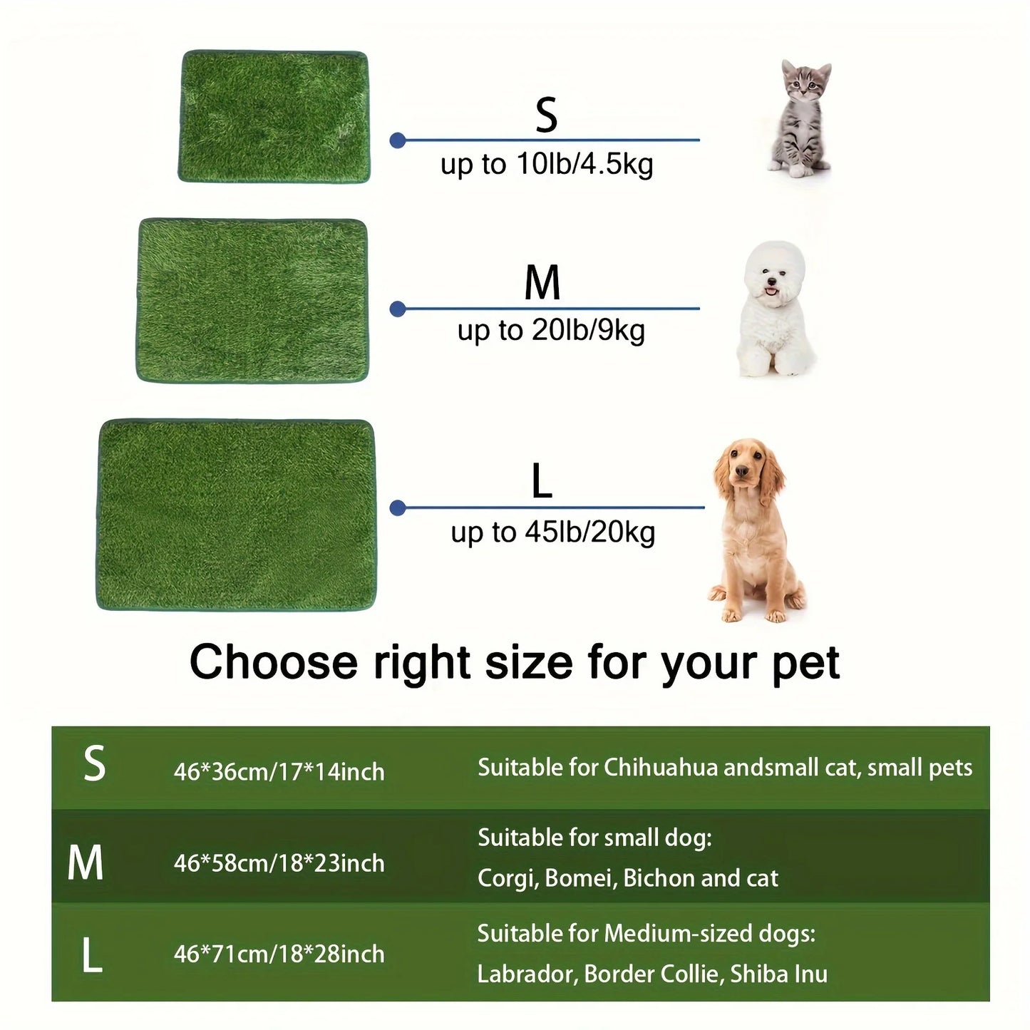 Washable & Reusable Artificial Grass Potty Pet Pads