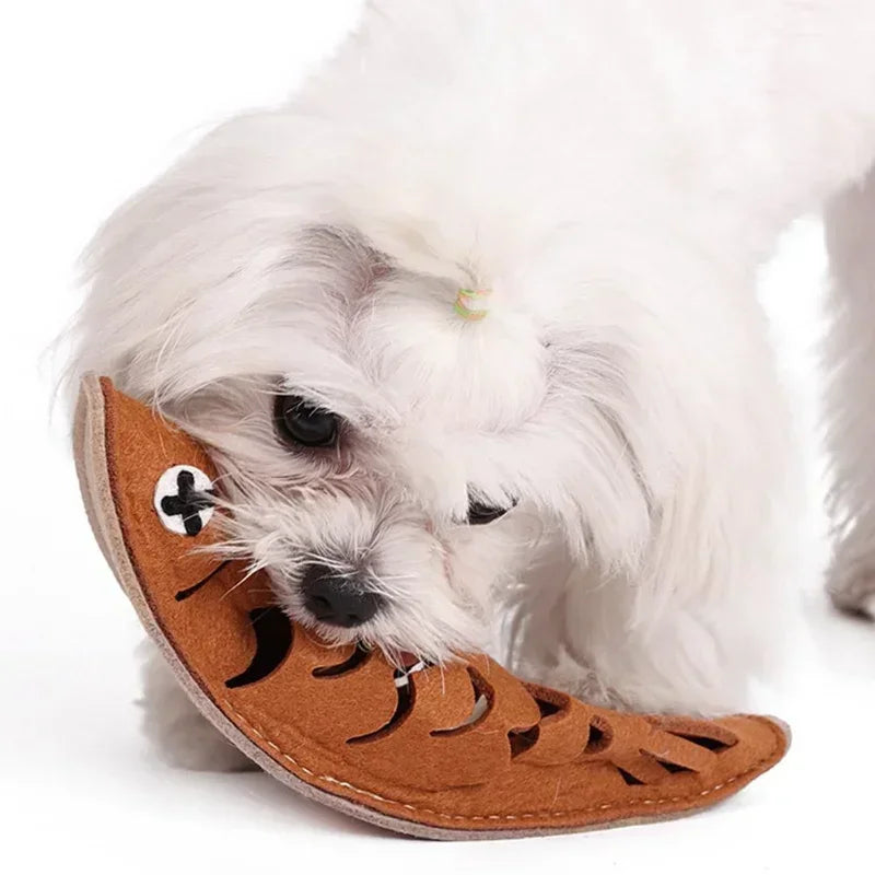 Funny Fish Shape Food Toy Puzzle For Dogs Cats