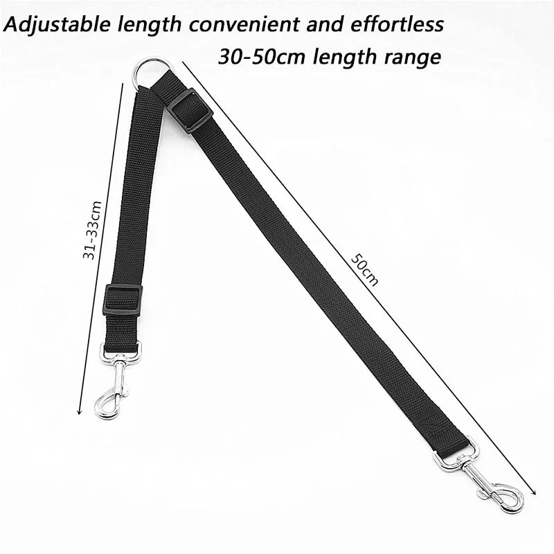 Double Two in One Strong Nylon V Shape Adjustable Pet Leash