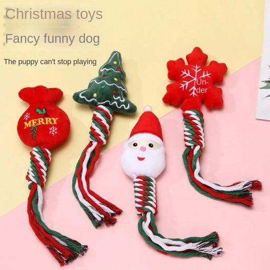 3pcs Christmas Dog Chew/Tug Toy