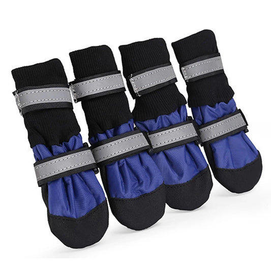 4pcs Outdoor Waterproof Pet Dog Paw Anti-Slip Boots/Shoes Protector