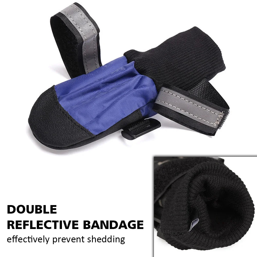 4pcs Outdoor Waterproof Pet Dog Paw Anti-Slip Boots/Shoes Protector
