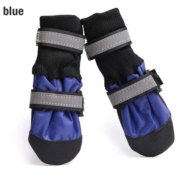 4pcs Outdoor Waterproof Pet Dog Paw Anti-Slip Boots/Shoes Protector