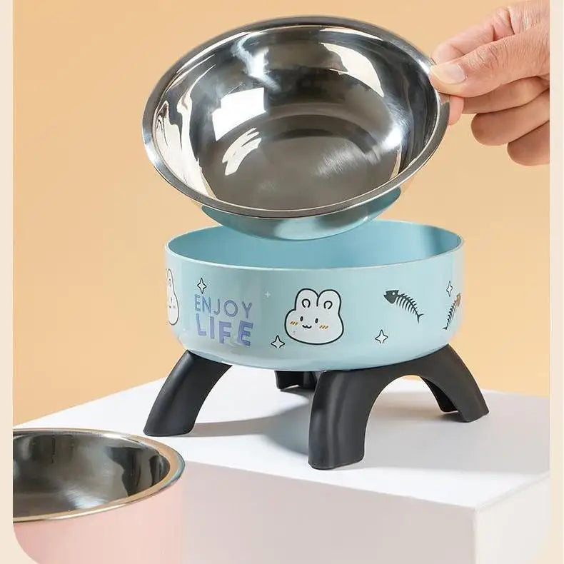 Stainless Steel Elevated Pet Bowl Durable & Hygienic