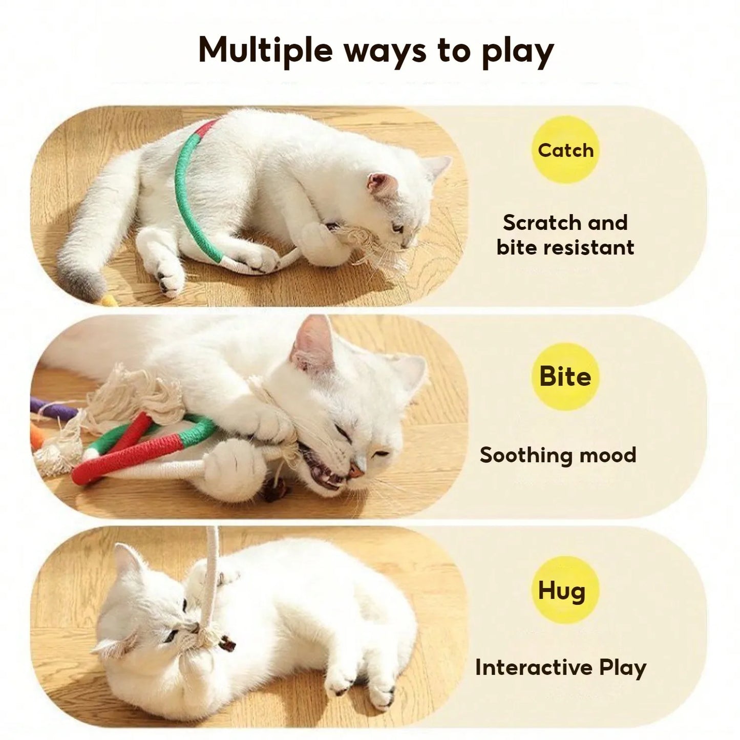 Cat Cotton Rope Chew Toy for Boredom Stimulating