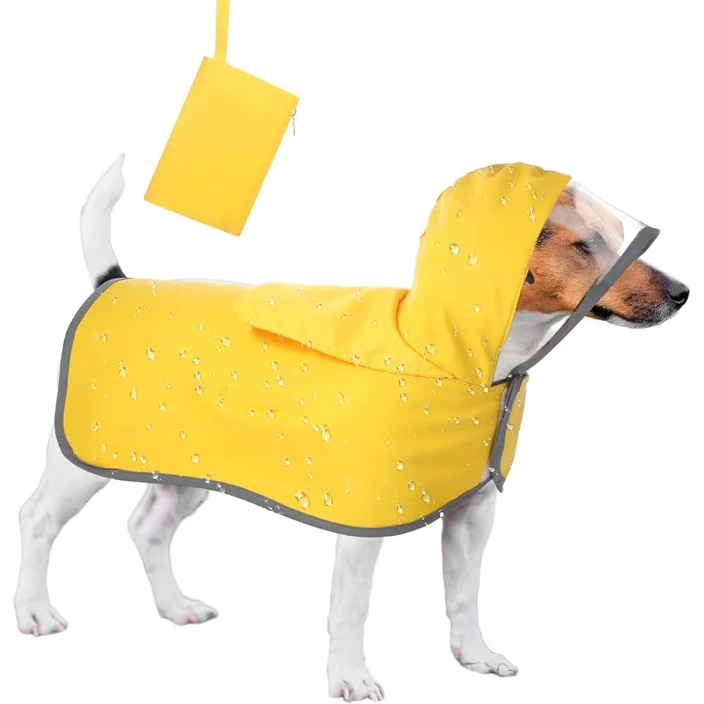 Waterproof Dog Travel Raincoat/Poncho with Hood