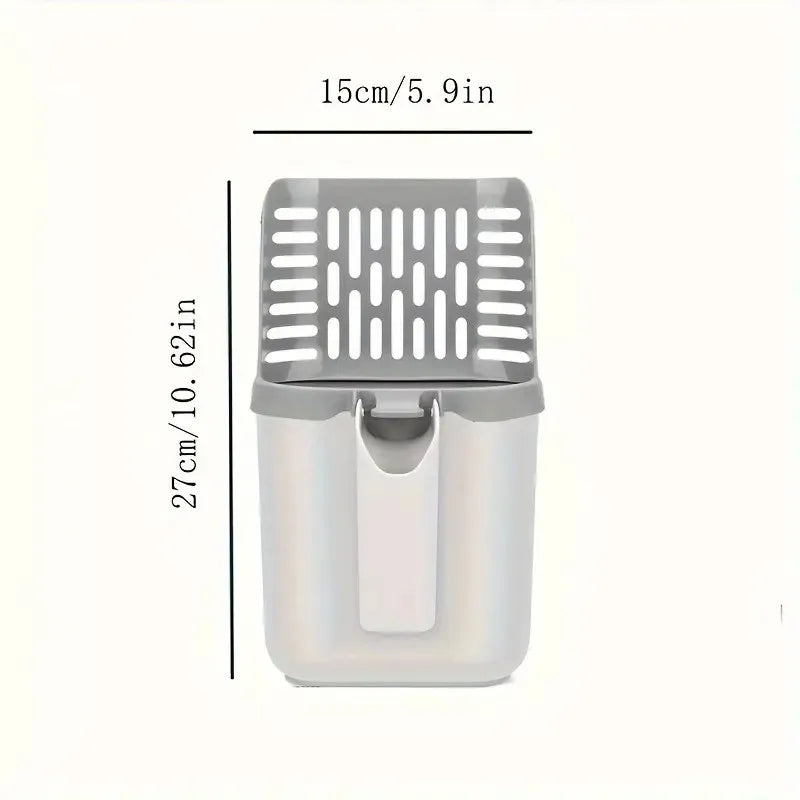 Cat Litter Box Scooper with Waste Bag Holder