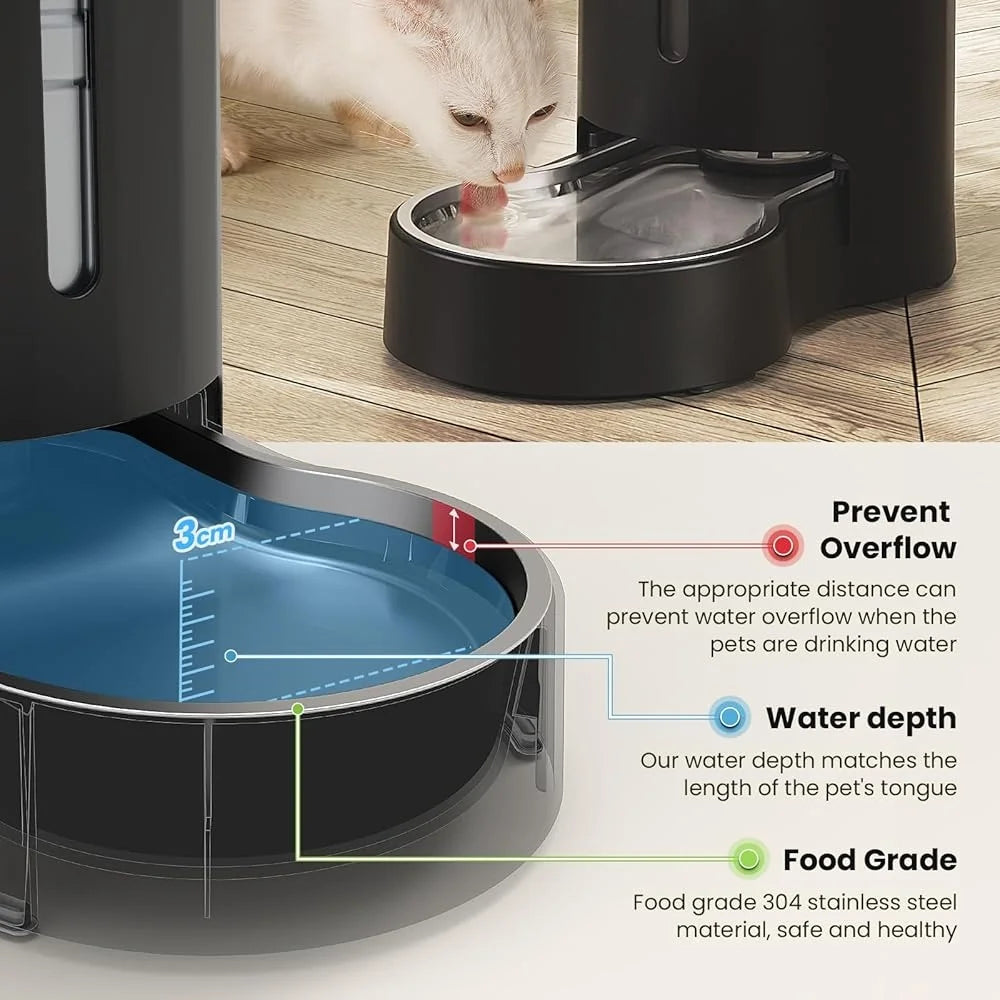 Automatic 7L Pet Water Dispenser Stainless Steel Bowl