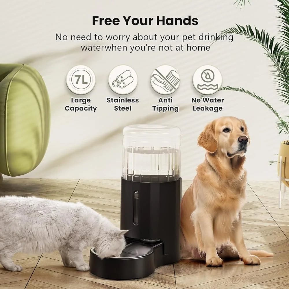 Automatic 7L Pet Water Dispenser Stainless Steel Bowl